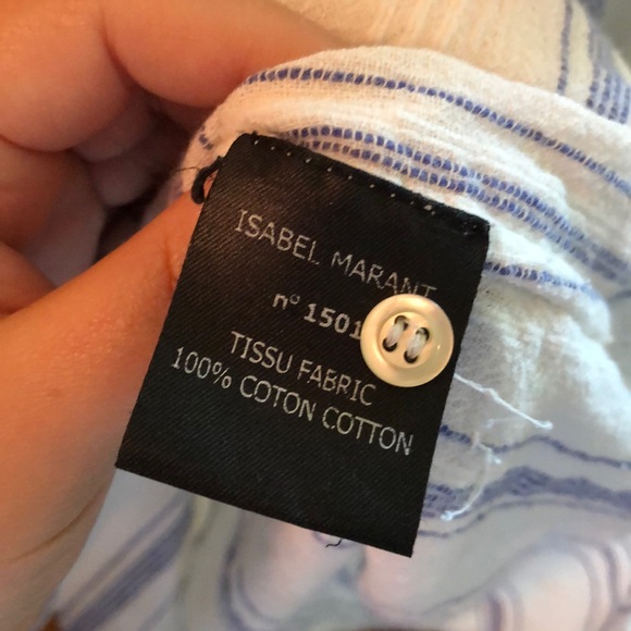 Isabel Marant Étoile cotton blue/white button down - Picture 5 of 7